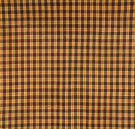 Vlna směs košilová látka vzor kostky hnědá/červená