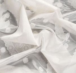 Žakárová látka paisley vzor s olůvkem smetanová