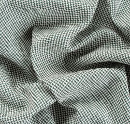 Kostýmová bavlněná látka vzor pepito zelená/bílá