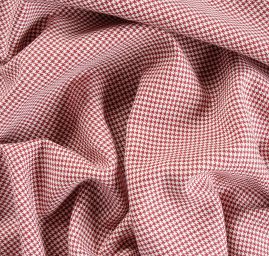 Kostýmová bavlněná látka vzor pepito červená II.jakost