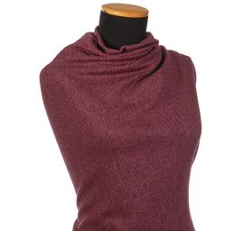Vlna směs látka na teplý kostým vínová/černá