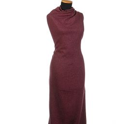 Vlna směs látka na teplý kostým vínová/černá