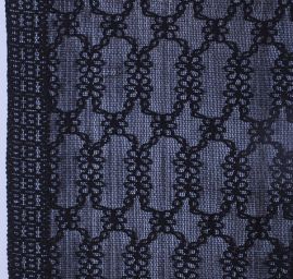 Efektní krajka síť s květinovým motivem černá