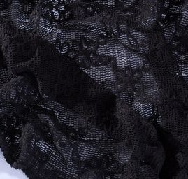 Efektní krajka síť s květinovým motivem černá