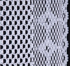 Imitace háčkované krajky/sítě barva slonová kost