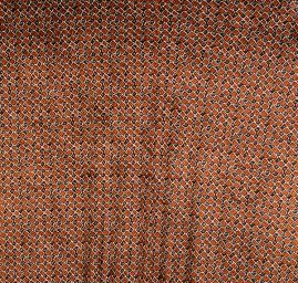 Pružný samet s geometrickým vzorem hnědé barvy