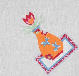 Bavlněná látka jemná tisk květinový vzor II.jakost