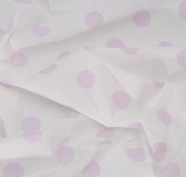 Bavlněná látka velký puntík fialkový