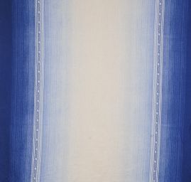 Bavlněná látka etamín pruhy/ květy modrá