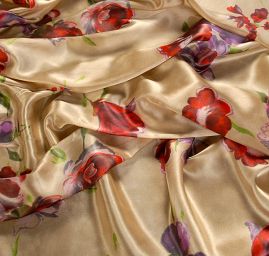 Satén vzor růže