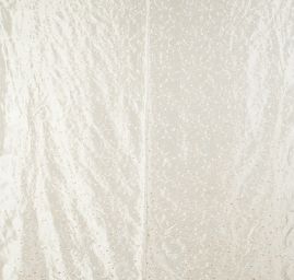 Vyšívaný taft drobný květinový vzor béžová/smetanová