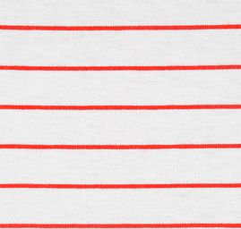 Úplet letní bavlna viskoza proužky červený II.jakost