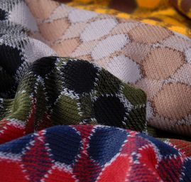 Vlnený efektné úplet sedem farieb