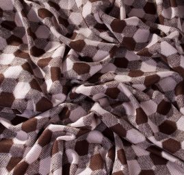 Vlněný úplet hnědokrémový