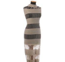 Efektní pletenina síť béžová