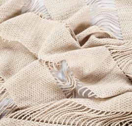 Efektní pletenina síť béžová