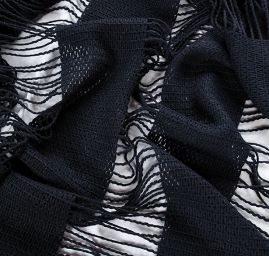 Efektní pletenina síť tmavě modrá