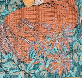 Dekorační tkanina secese Mucha