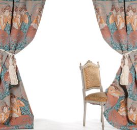 Dekorační tkanina secese Mucha