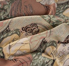 Dekorační tkanina secese Mucha