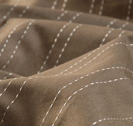 Riflovina proužek sv.hnědá/slonová kost