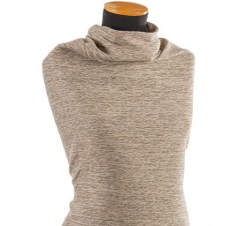 Kostýmová látka vlna směs melír hnědobéžový