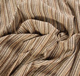 Látka vlněná kostýmovka proužek hnědá/černá