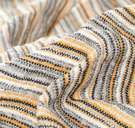 Látka Art Fabrics vlna směs proužky sv.hnědá