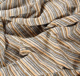 Látka Art Fabrics vlna směs proužky sv.hnědá