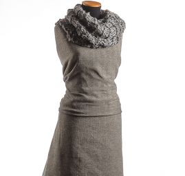 Kostýmová látka vzor rybí kost smetanová Art Fabrics