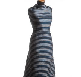 Len viskoza směs Art Fabrics proužek široký modrý