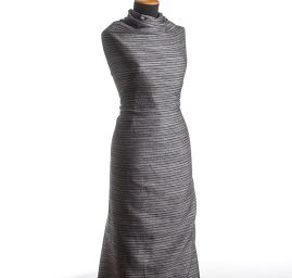 Len viskoza směs Art Fabrics proužek úzký modrý