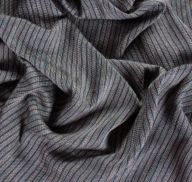 Len viskoza směs Art Fabrics proužek úzký modrý