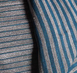 Len viskoza směs Art Fabrics proužek úzký modrý