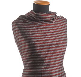 Len viskoza směs Art Fabrics proužek široký červený