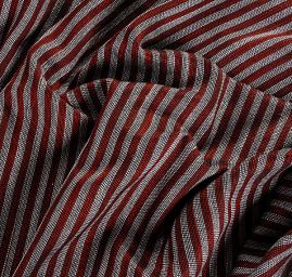 Len viskoza směs Art Fabrics proužek široký červený 