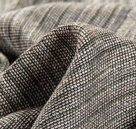 Len viskoza směs Art Fabrics proužek úzký zelený