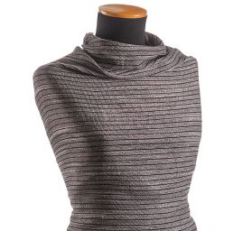 Ľan viskóza zmes Art Fabrics prúžok úzky fialový