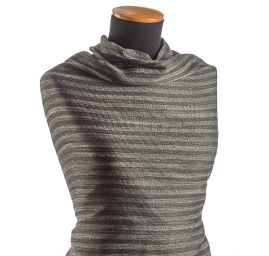 Len viskoza směs Art Fabrics proužek široký zelený