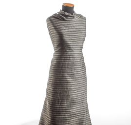 Len viskoza směs Art Fabrics proužek široký zelený