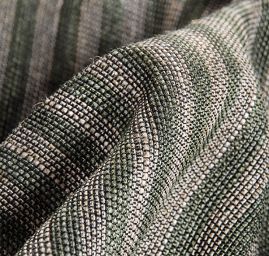 Len viskoza směs Art Fabrics proužek široký zelený