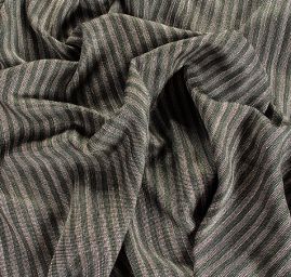 Len viskoza směs Art Fabrics proužek široký zelený