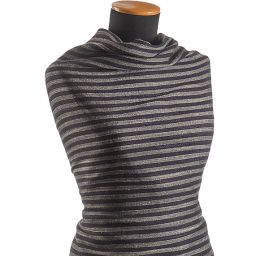 Len viskoza směs Art Fabrics proužky široké fialové