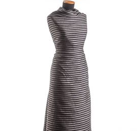 Len viskoza směs Art Fabrics proužky široké fialové