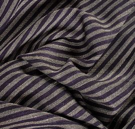 Len viskoza směs Art Fabrics proužky široké fialové