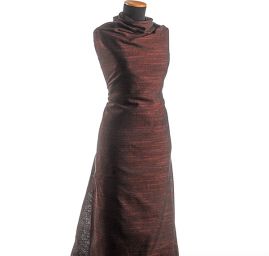 Len směs imitace buretu Art Fabrics hnědý