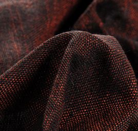 Len směs imitace buretu Art Fabrics hnědý