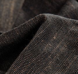 Len směs imitace buretu Art Fabrics hnědý