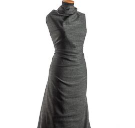 Len směs imitace buretu Art Fabrics zelenošedá