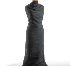 Len směs imitace buretu Art Fabrics modrošedý